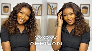 MUST HAVE  Ombré Brown Hollywood Wave - HD Lace 9*6 Wear & Go Glueless wig | WOW AFRICAN |