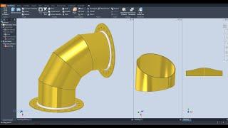 Autodesk inventor 2024 Exercise 33 Create Pipe Elbow Joint Sheet Metal 90 Degrees