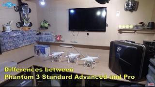 Differences between The Phantom 3 Standard Advanced and Pro