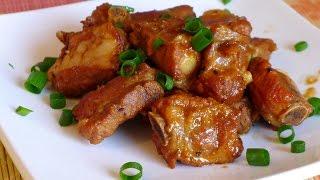 Caramelized pork spare ribs - Suon ram man | Helen's Recipes