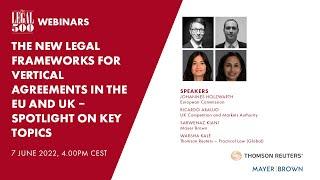 The Legal 500 Webinars: The new legal frameworks for vertical agreements in the EU and UK