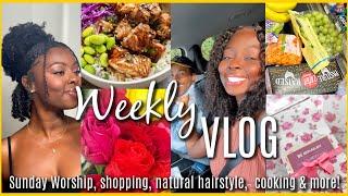 VLOG: We are SO unserious, NATURAL HAIR is BACK! Sunday Worship, CHIT CHATS, cooking, & MORE