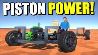 I Built My First Piston Powered Car With a Combustion Engine!