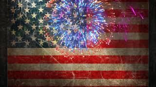 4th of July Celebration Ambience - Firework Sounds AMERICA THE BEAUTIFUL Instrumental in Background