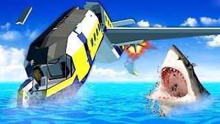 Plane Crash Survival attracts SHARKS! (Stormworks)