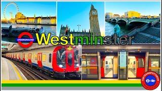 NEW!! INTENSE London Underground Crowds and Action at Westminster Station! - (st. 01/01/2024)