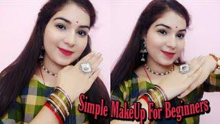 Simple Makeup LOOK with Affordable products for BEGINNERS Sadhana beauty vlogs