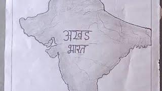 Akhand Bharat map #art #artwork #drawing #painting #beginners #ytshorts #india #shorts