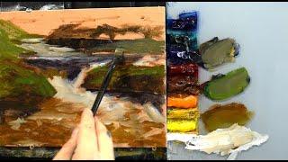 Small Forest Stream | Impressionistic Painting Demo