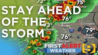 Strong storm rolling in to the WAFB viewing area