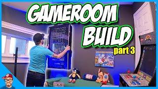 Bedroom SIZE Small Game Room Build,  DIY part 3