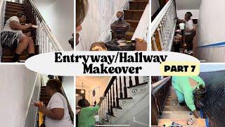 PART 7: ENTRYWAY/HALLWAY MAKEOVER | BANISTER & STEPS AREA PAINTING & FIXING | SHYVONNE MELANIE TV