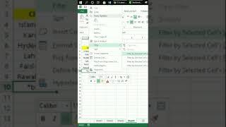 Filter trick in excel #youtubeshorts #shorts