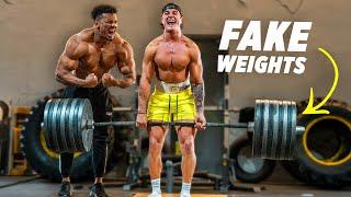 Fake Weights Prank On Larry Wheels!