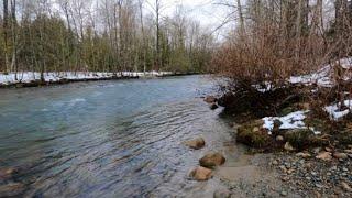 The Poco trail in winter, Port Coquitlam, BC Canada