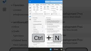Create a New Message in Outlook [Keyboard Shortcut]