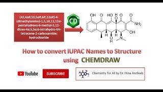 IUPAC Names to Structure using Chemdraw