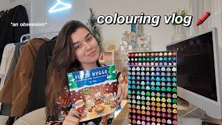 colour with me! | cosy, homebody colouring vlog 