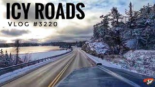 ICY ROADS | My Trucking Life | Vlog #3220