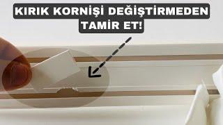 #reklam Kırık kornişi değiştirmeden  TAMİR ET !! | Qırılmış korniş təmiri | Broken cornice repair