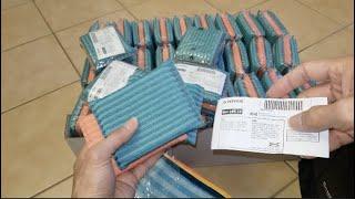 3x PEPPRIG Scrubbing Cleaning Sponge Pads & 3x Decorative Micro Fiber Cloth