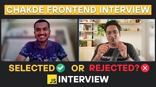 React JS Freshers Interview  | Chakde Frontend Interview EP - 09