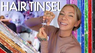 how to tie hair tinsel without tools or beads for beginners  | 2024