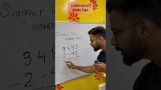 Subtraction Trick in 10 Seconds!! #shorts #mathematics #maths #learning #vedantumath