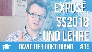 David der Doktorand #19 – Exposé, SS18 und Lehre