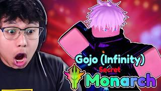 Getting 0.1% Monarch Gojo (Infinity) Secret Unit Showcase - Anime Vanguards