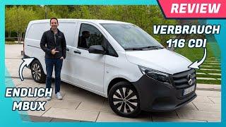 Mercedes Benz Vito 2024 (116 CDI) im Test: Endlich neues Cockpit, MBUX, Verbrauch & Assistenten