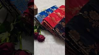  Launching Beautiful collection of banarasi katan silk saree with gold zari weaving ️