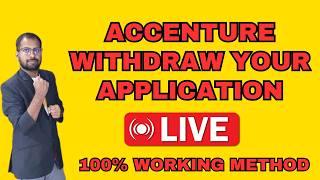 How to withdraw your existing job application from Accenture portal  #fresherjobs #accenturejobs