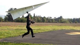 World Record  RC Paper Airplane Flies Man