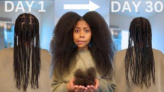 Taking down my 1 month old plaits! (Vlogmas Day 4)