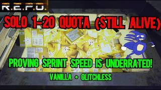 Sprint Speed is underrated! Solo 1-20 quota with heavy sprint speed