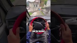 he takes this dangerous road every day  #shorts