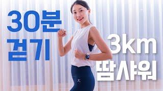 30분 걷기운동 집에서 3km 걸으면서 땀 샤워 + 칼로리 활활 태우기 (2024)