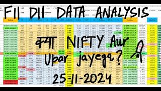 FII DII Data Analysis For 25th Nov | Bank Nifty & Nifty Outlook | Monday Market Prediction