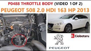 P0488 Throttle body Peugeot 508 2.0  163hp, 2013 video 1 of 2