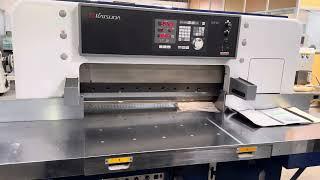 KATSUDA JMC 330 HOP “For sale“ Paper & Board Cutting Machine, Size “40” Program, Chrome, Air Tabel.