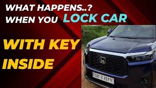 Is it possible to lock the car when the KEY is inside? | Honda Elevate