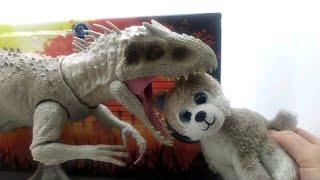 Индоминус Рекс и щенок Митя!  Обзор игрушки Мир Юрского периода  Indominus Rex Jurassic World GCT95