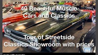 Showroom Tour! 40 cars at Streetside Classics