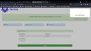 Police Crime Record Management System in PHP DEMO