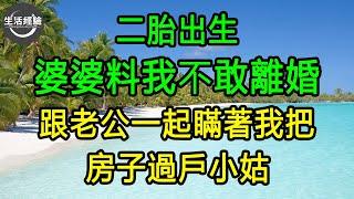 二胎出生，婆婆料我不敢離婚，跟老公一起瞞著我把房子過戶小姑 - 因婆婆不願幫忙，媳婦讓孩子隨了母姓 結果，不到一月，追悔莫及 #生活經驗 #養老 #中老年生活 #為人處世 #情感故事