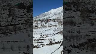 snow covered mountain and village #himalayas #snow #lahaulspiti