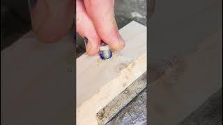 How to screw a bolt into a large hole #shorts #tips #tricks #woodworking #tools #diy
