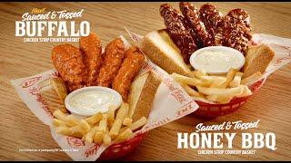 Texas Dairy Queen - Sauced & Tossed Chicken Strip Country Baskets: NEW Buffalo and Honey BBQ