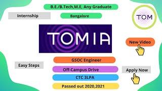 Tomia off campus-drive | Freshers | Engineer | 2021 #jobsandoffcampusdrive #studentscircles